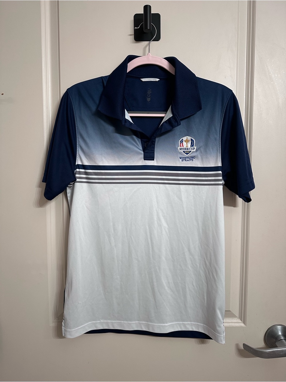 Cutter & Buck Navy and White Golf Polo Shirt